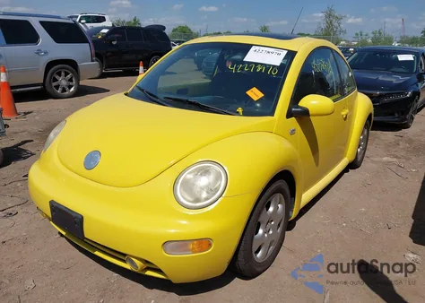 2002 Volkswagen New Beetle Gls z USA, uszkodzony, nr VIN 3VWCK21CX2M450876